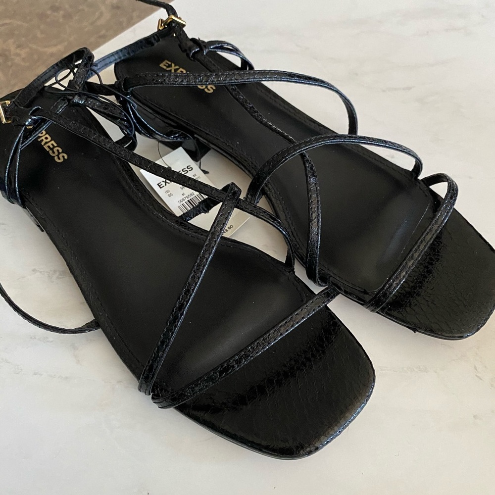 NEW Scrappy Square Toed Heel Sandals